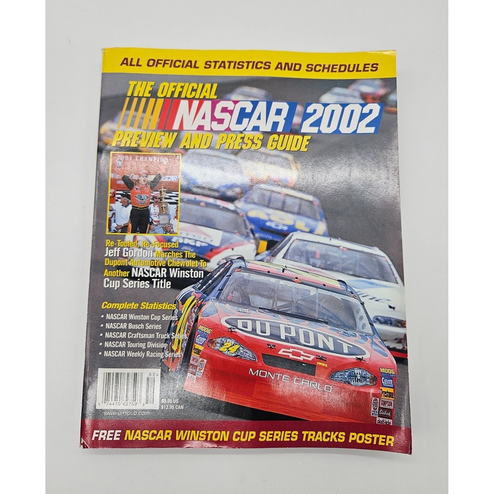 Official NASCAR 2002 Preview and Press Guide Jeff Gordon DuPont Chevrolet 24
